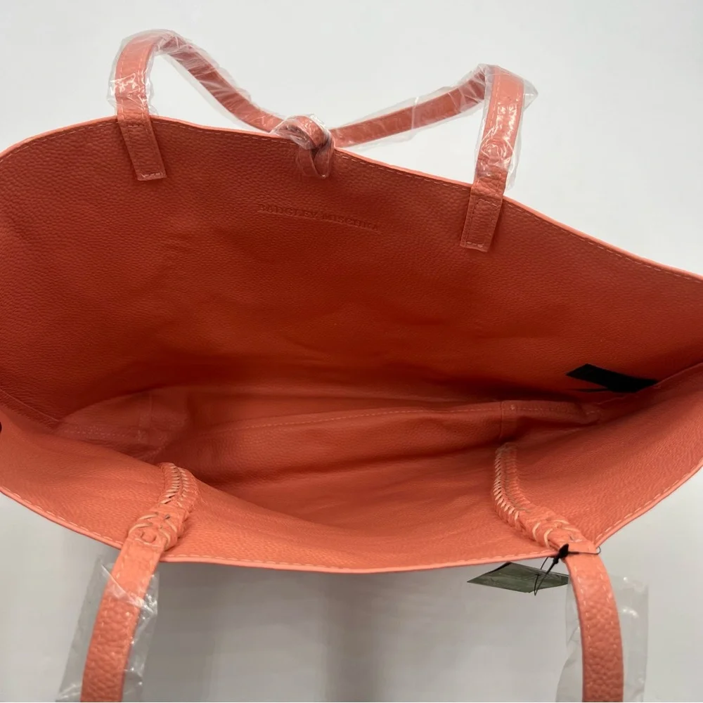 Badgley Mischka Coral Vegan Leather‎ Decorative Chain Tote Bag BMH-015 NEW